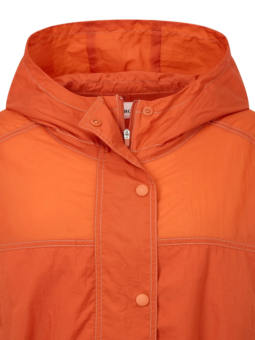 TOMBOY Oversized jack met capuchon en contrasterend stiksel Oranje