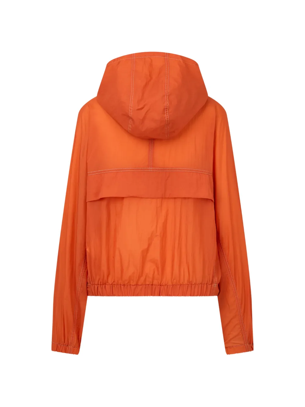 TOMBOY Oversized jack met capuchon en contrasterend stiksel Oranje