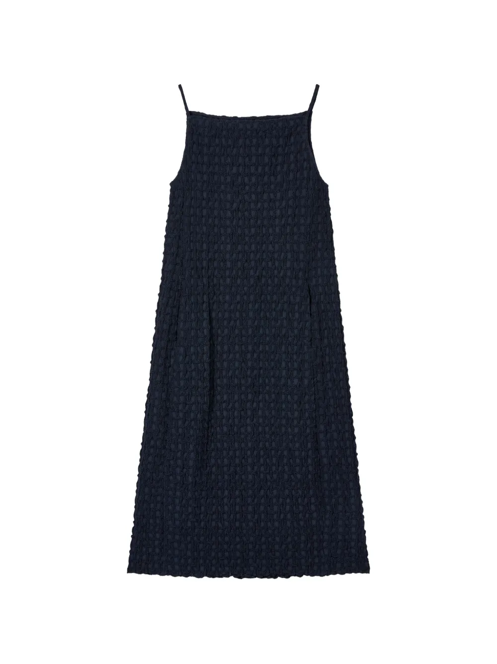 TOMBOY textured tie-fastening midi dress - Blu