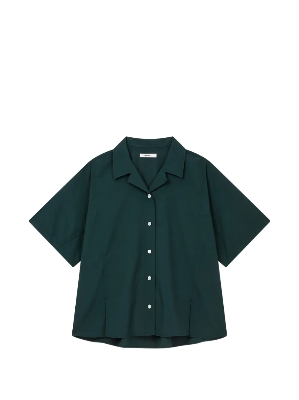 TOMBOY pleated-back camp-collar shirt - Verde
