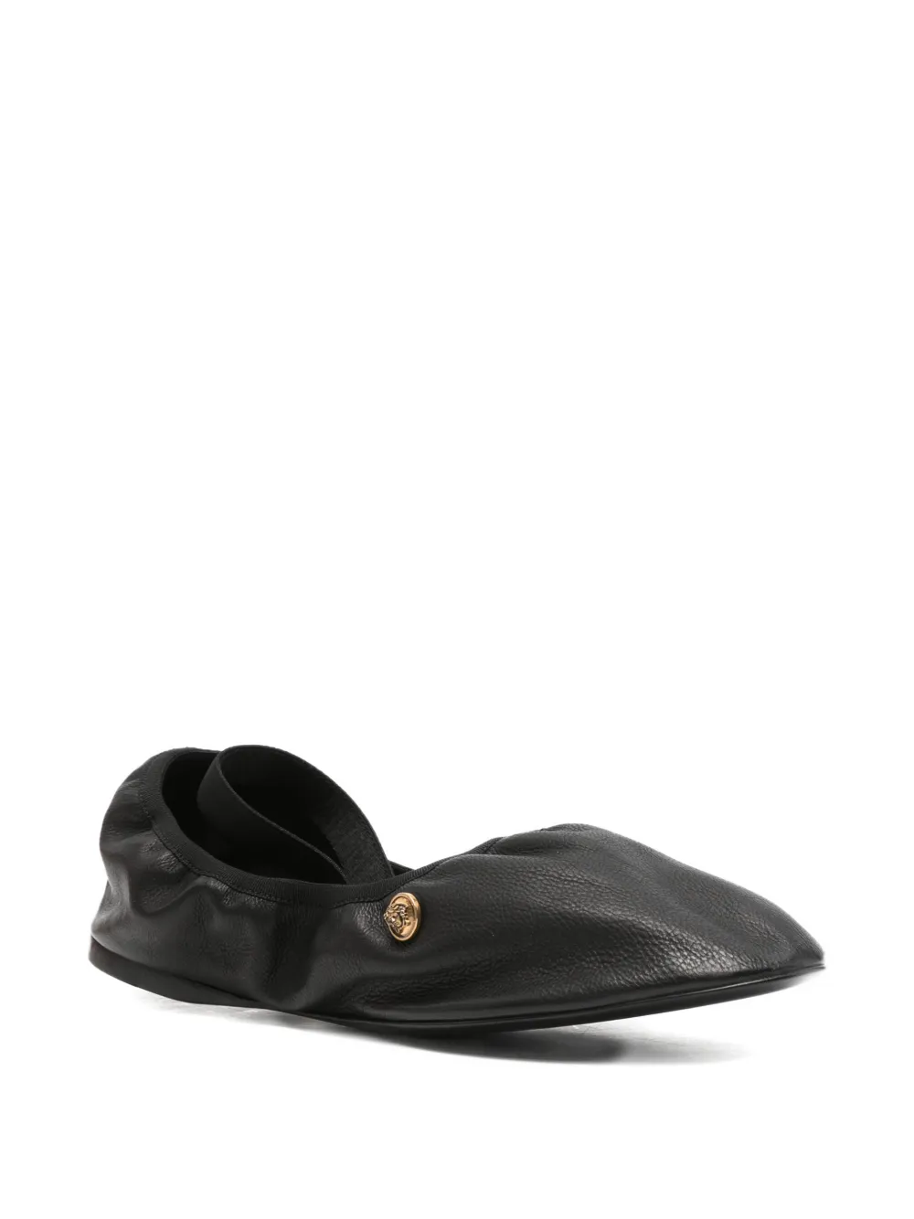 Versace Medusa round-toe ballet flats Zwart