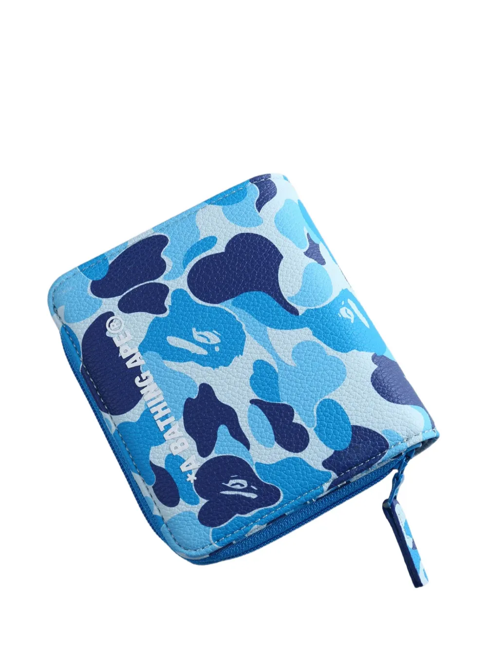 A BATHING APE® ABC Camo zip-around wallet - Blu