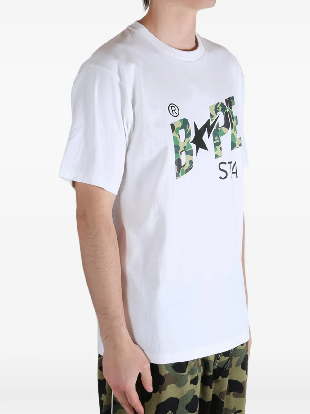 A BATHING APE® Bape Sta カモフラージュ Tシャツ | ホワイト