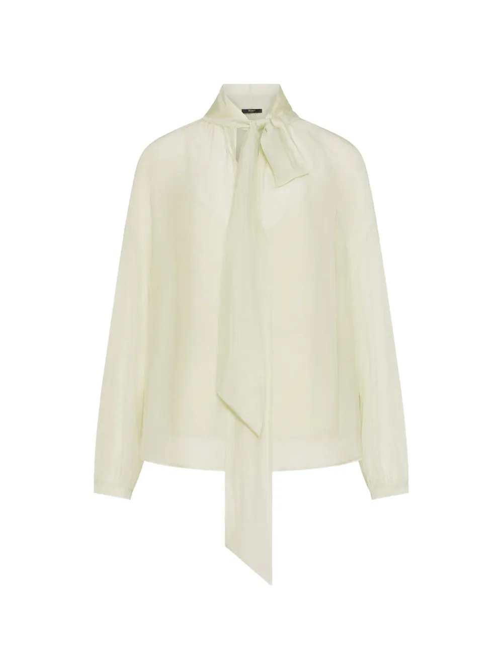 Seventy pussy-bow semi-sheer blouse - Verde