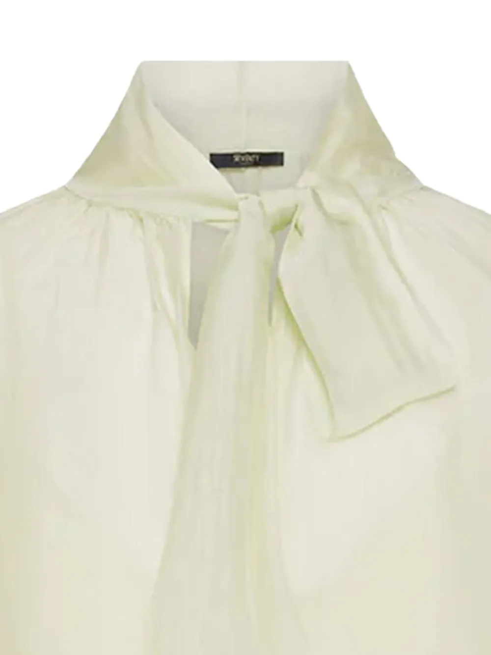 Seventy Semi-doorzichtige blouse met strik Groen