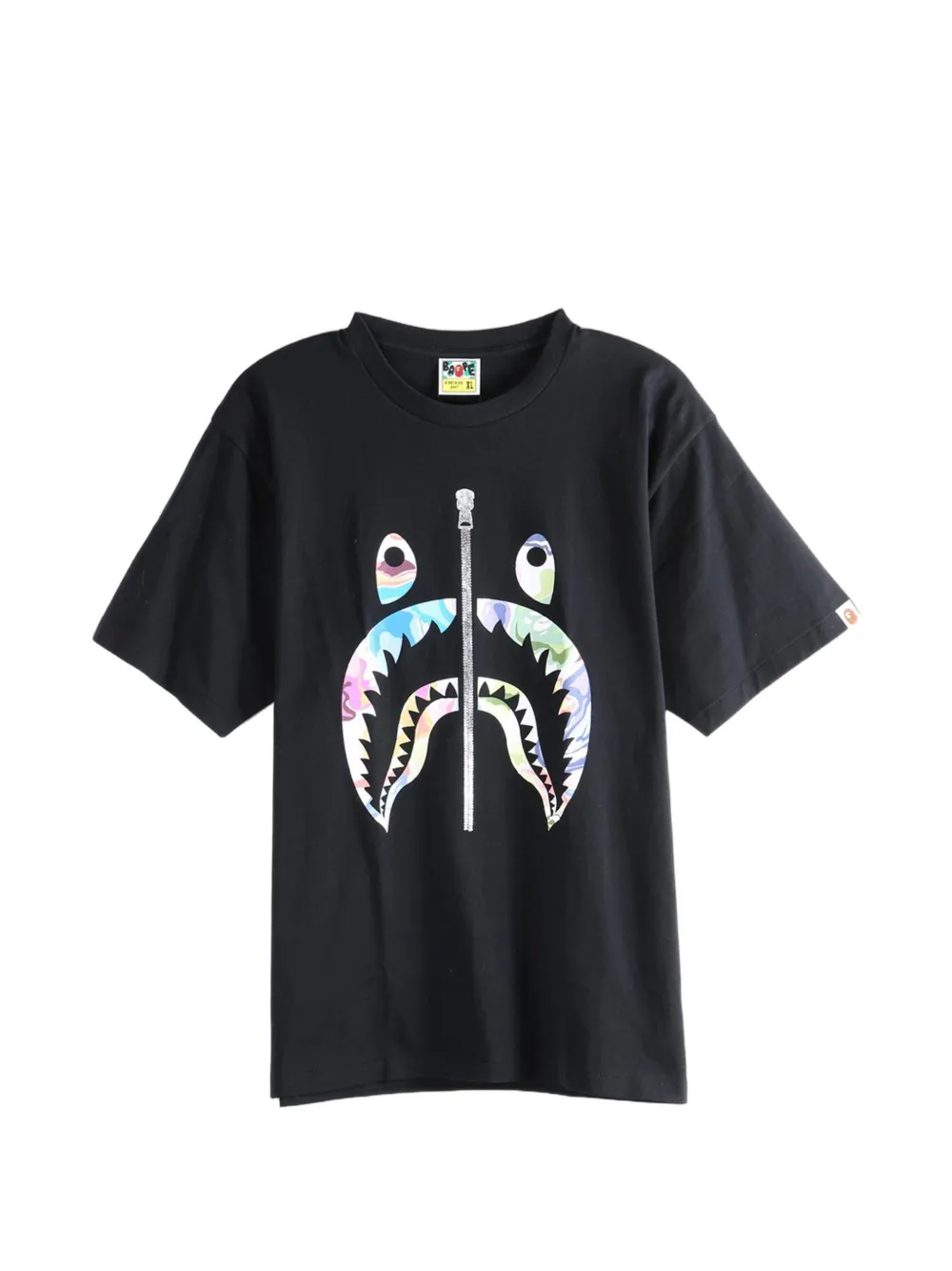 A BATHING APE® Art Camo Shark-print T-shirt - Nero