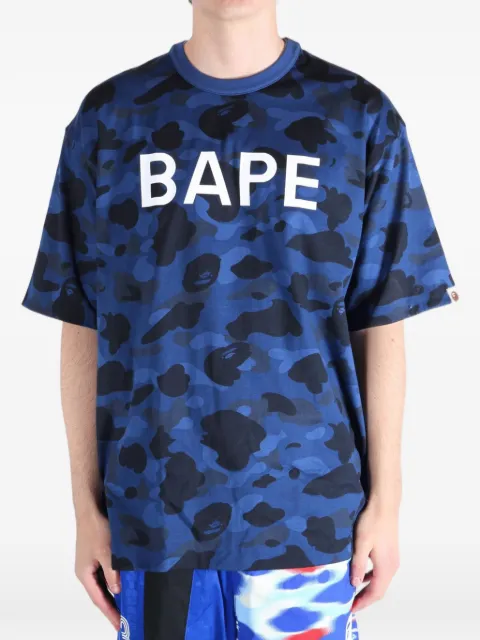 A BATHING APE® camouflage-print logo-print T-shirt