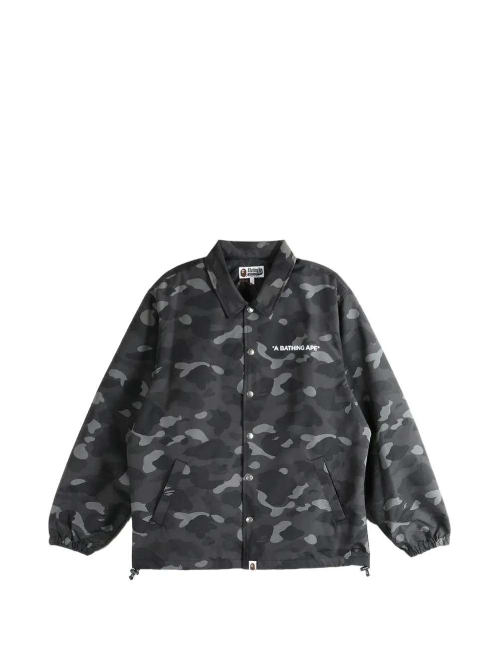 A BATHING APE® camouflage-print logo-print jacket - Nero
