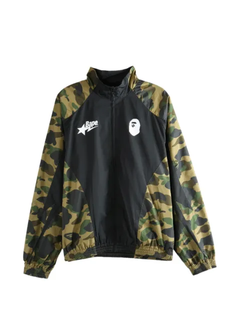 A BATHING APE® camouflage-print panelled jacket