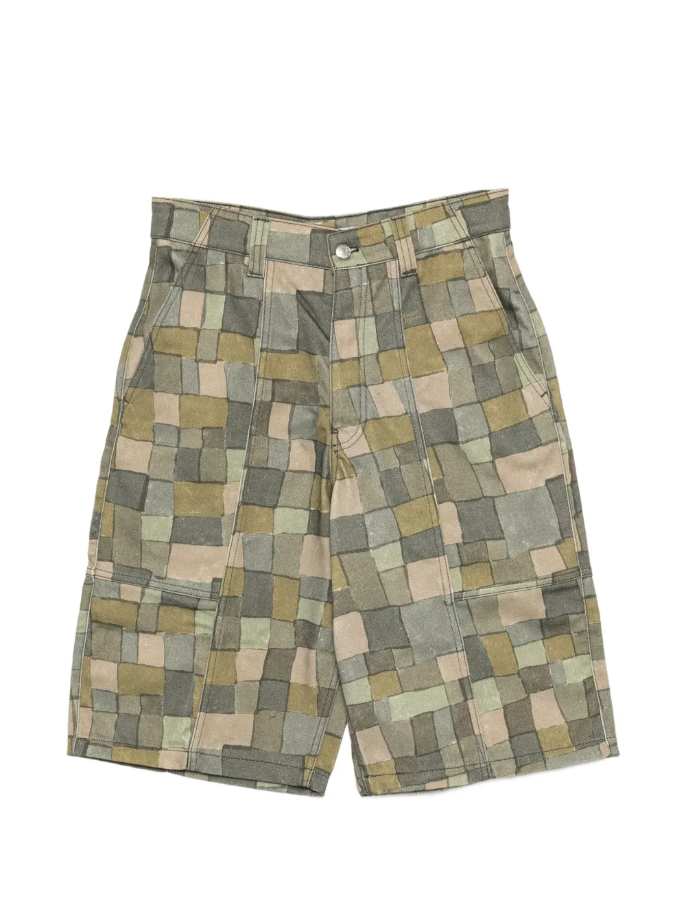 Maison Kitsuné checked shorts - Verde