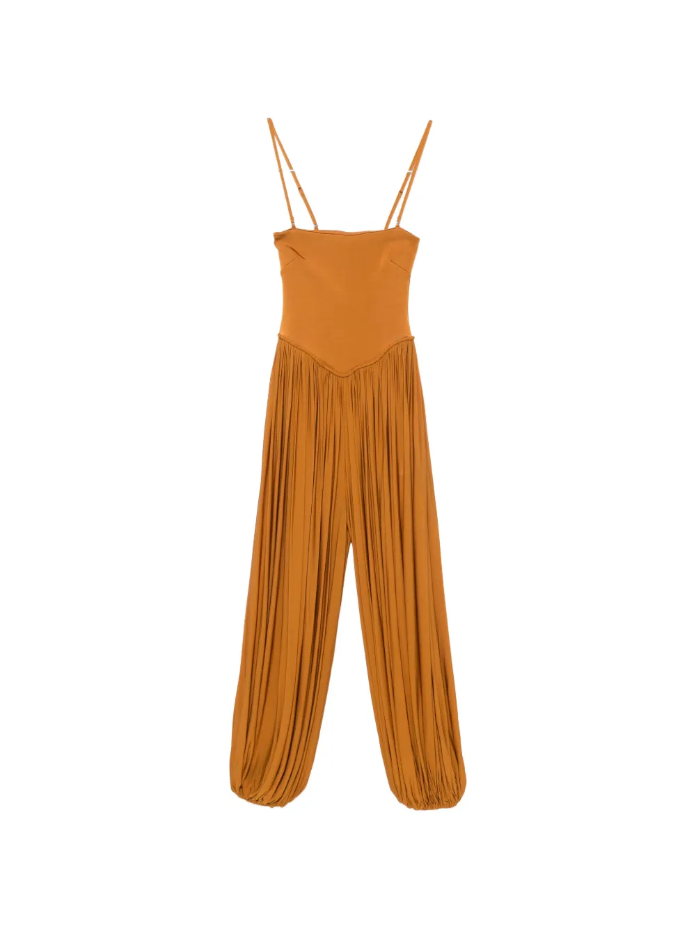 ZIMMERMANN Luna pleated-leg jumpsuit - Marrone
