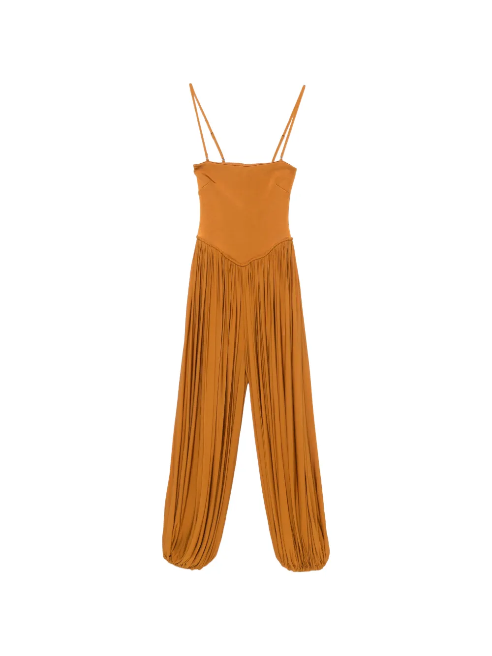 ZIMMERMANN Luna pleated-leg jumpsuit - Marrone