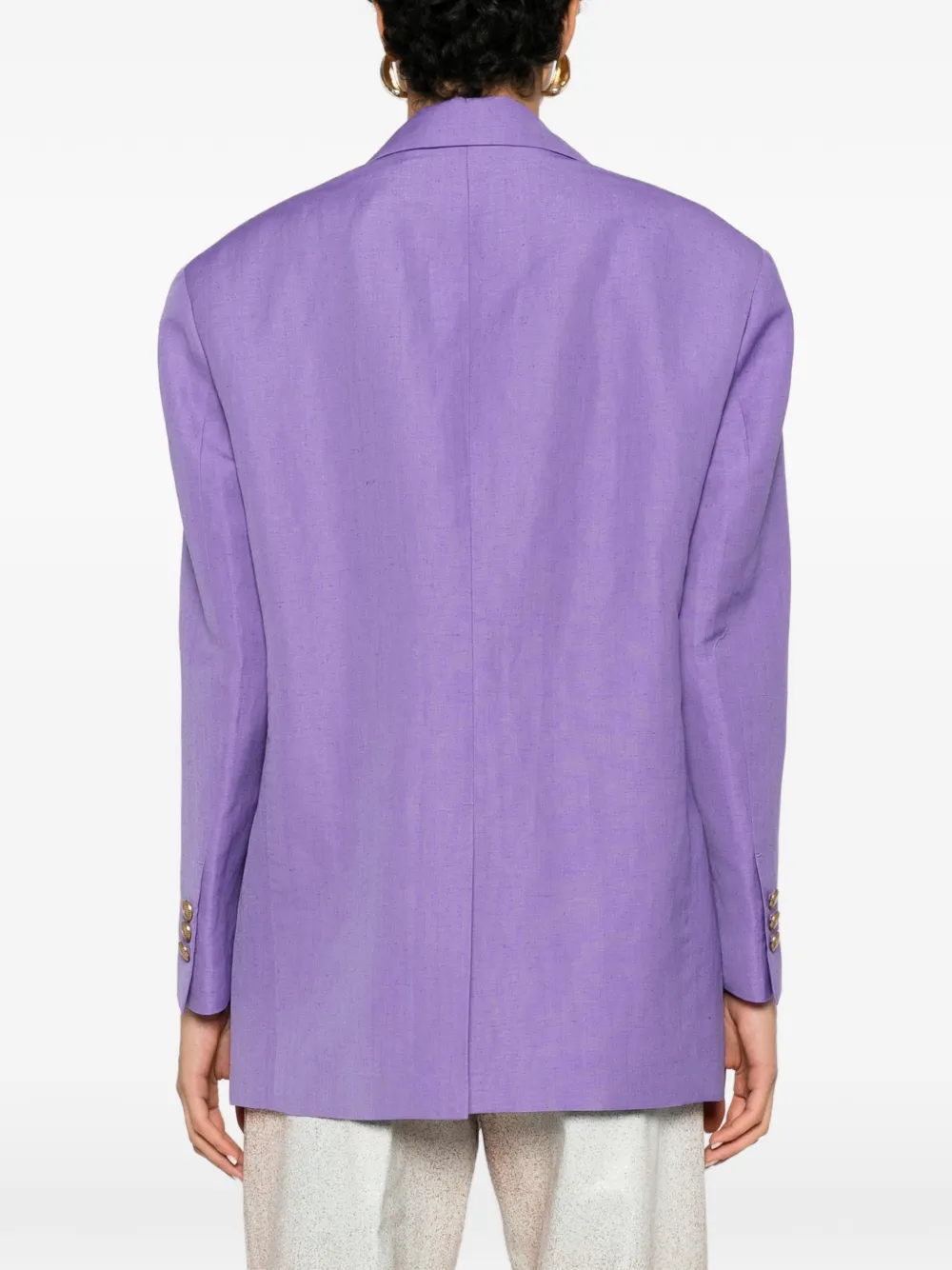 Versace Blazer met enkele rij knopen Paars