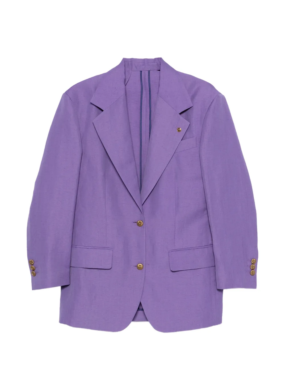 Versace peak-lapel single-breasted blazer - Purple