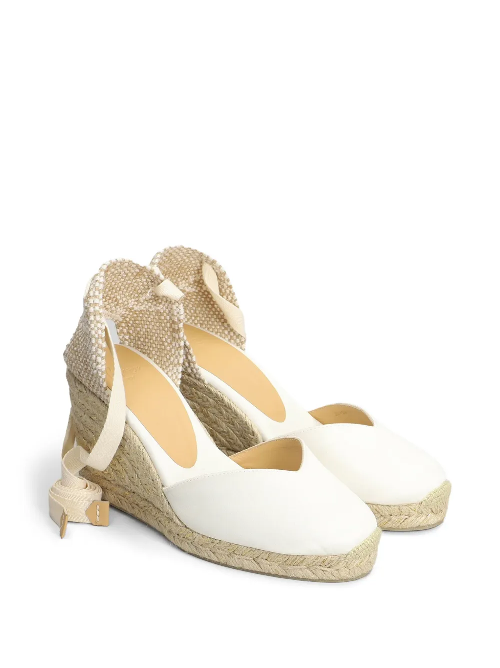 Castañer Espadrilles met sleehak Wit