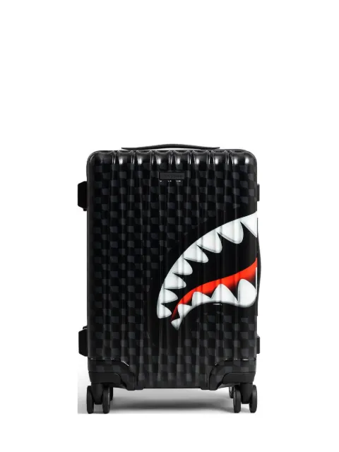 Sprayground Shark Mouth checkered suitcase