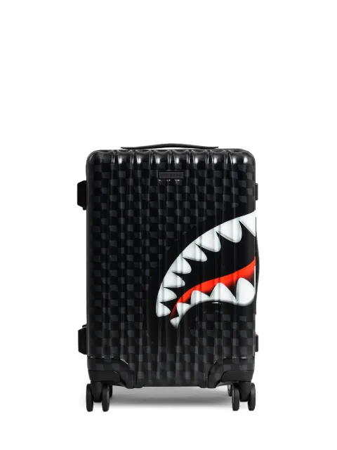 Sprayground Shark Mouth checkered suitcase