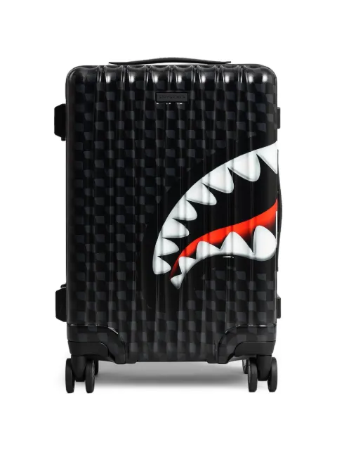 Sprayground Shark Mouth checkered suitcase