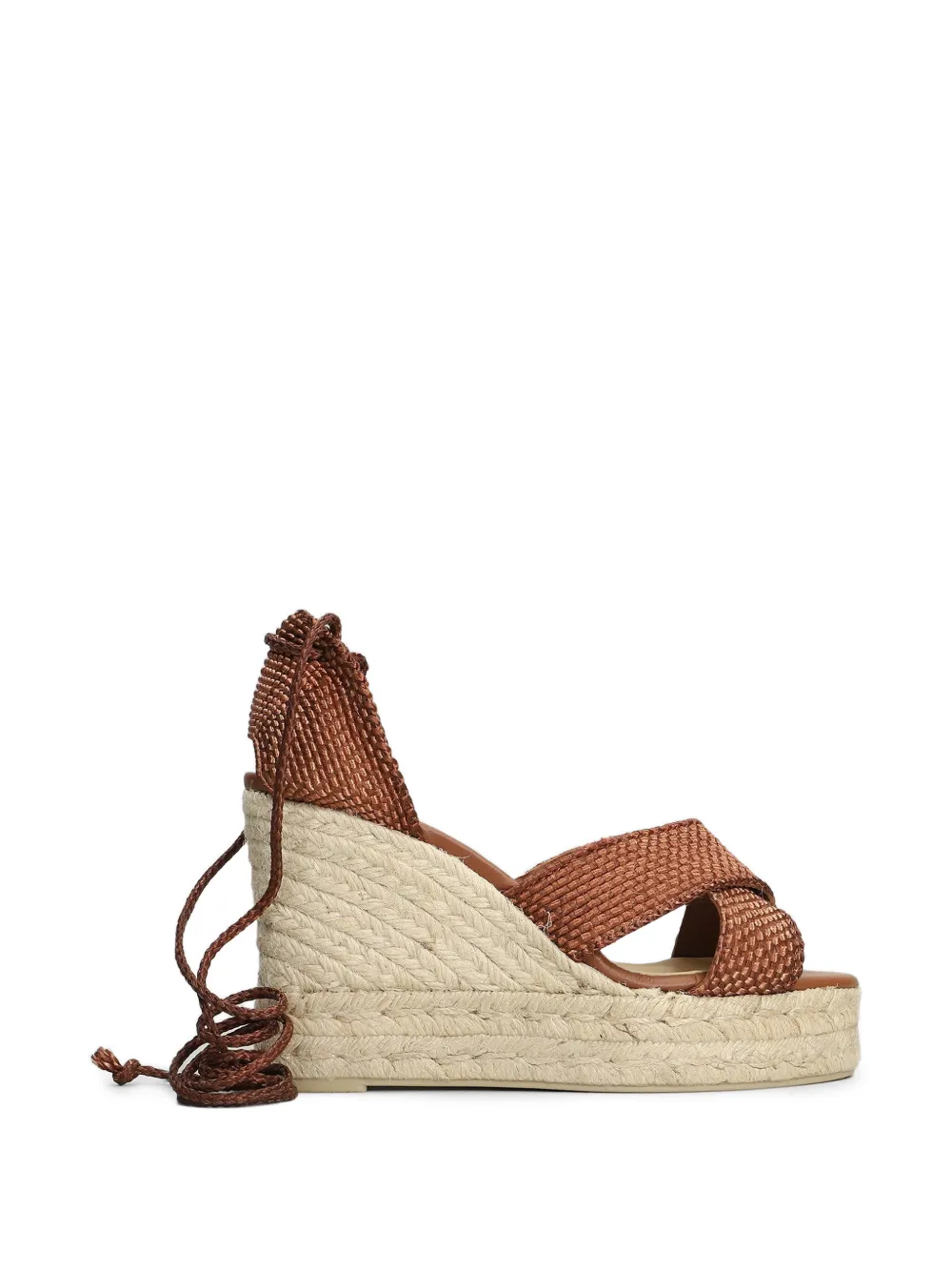 Castañer Becca cross-strap wedge sandals - Brown