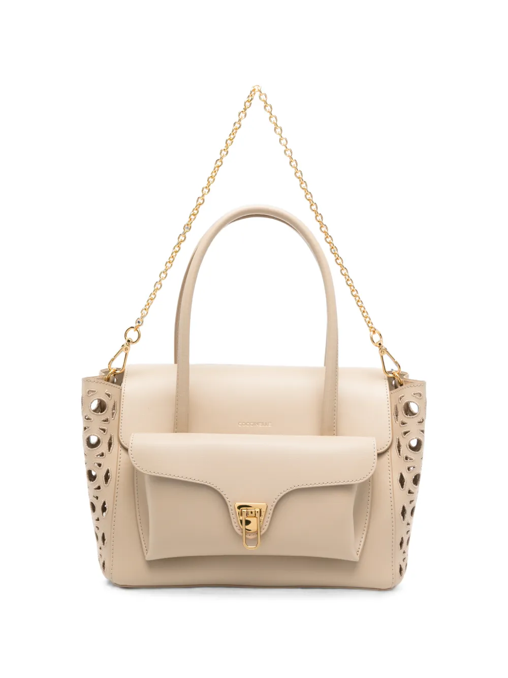 Coccinelle Borsa a spalla Double Beat - Toni neutri