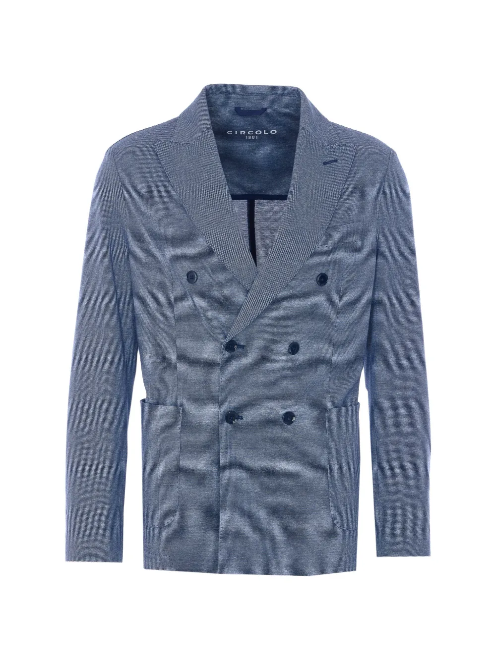 Circolo 1901 double-breasted mini-check blazer - Blu