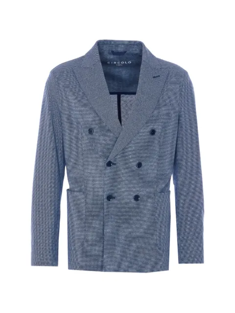 Circolo 1901 double-breasted mini-check blazer