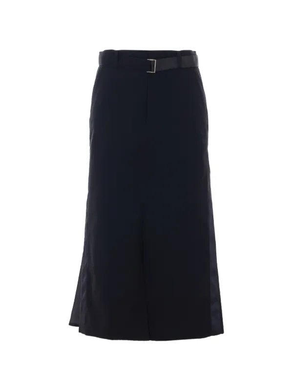 Sacai Belted Pleated Skirt in Blue