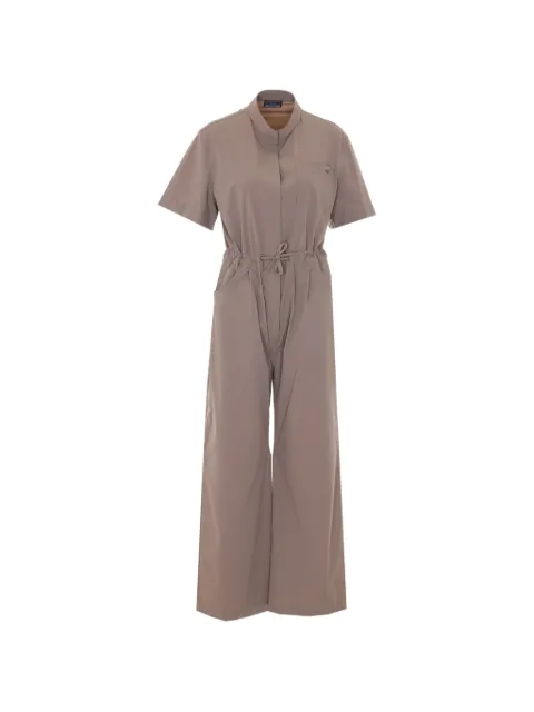 Herno drawstring-waist short-sleeve jumpsuit