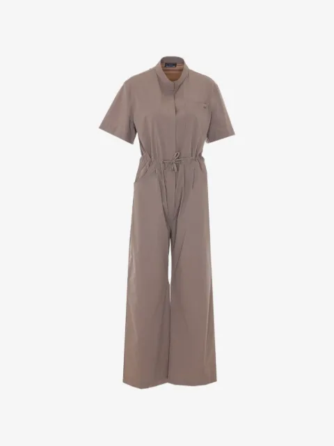 Herno drawstring-waist short-sleeve jumpsuit