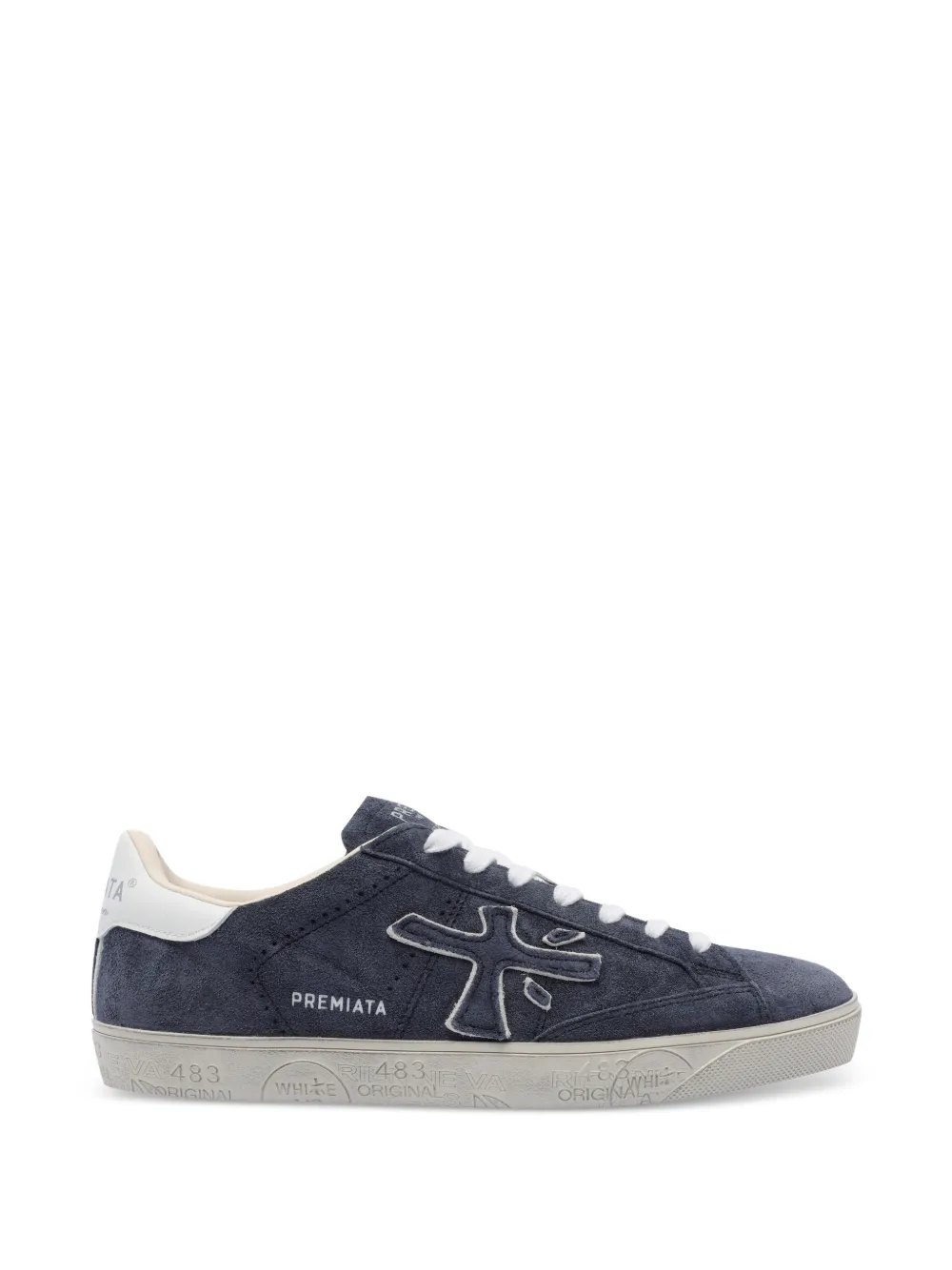 Premiata Steven logo-patch sneakers - Blu