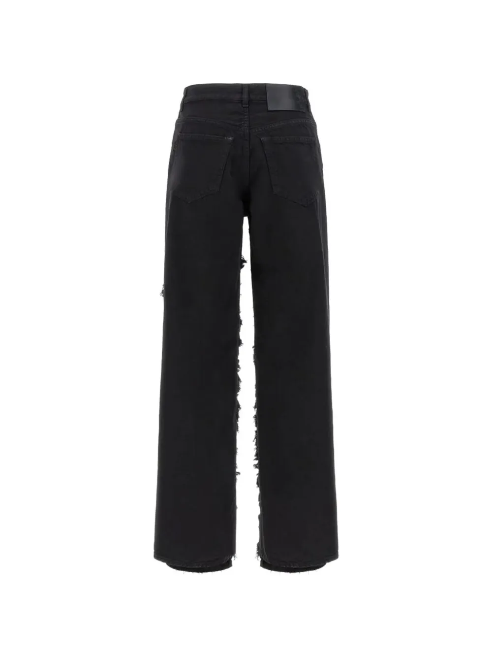 Haikure Gerafelde broek met franje Zwart