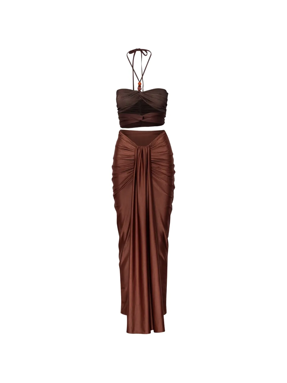 Baobab Abito Dawn con dettaglio cut-out - Marrone