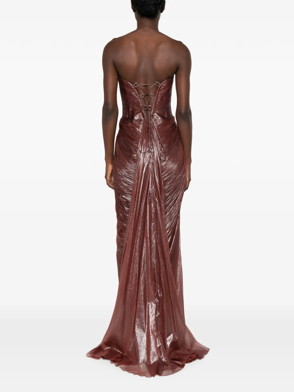 Maria Lucia Hohan Zephyra maxi-jurk met uitgesneden details Bruin