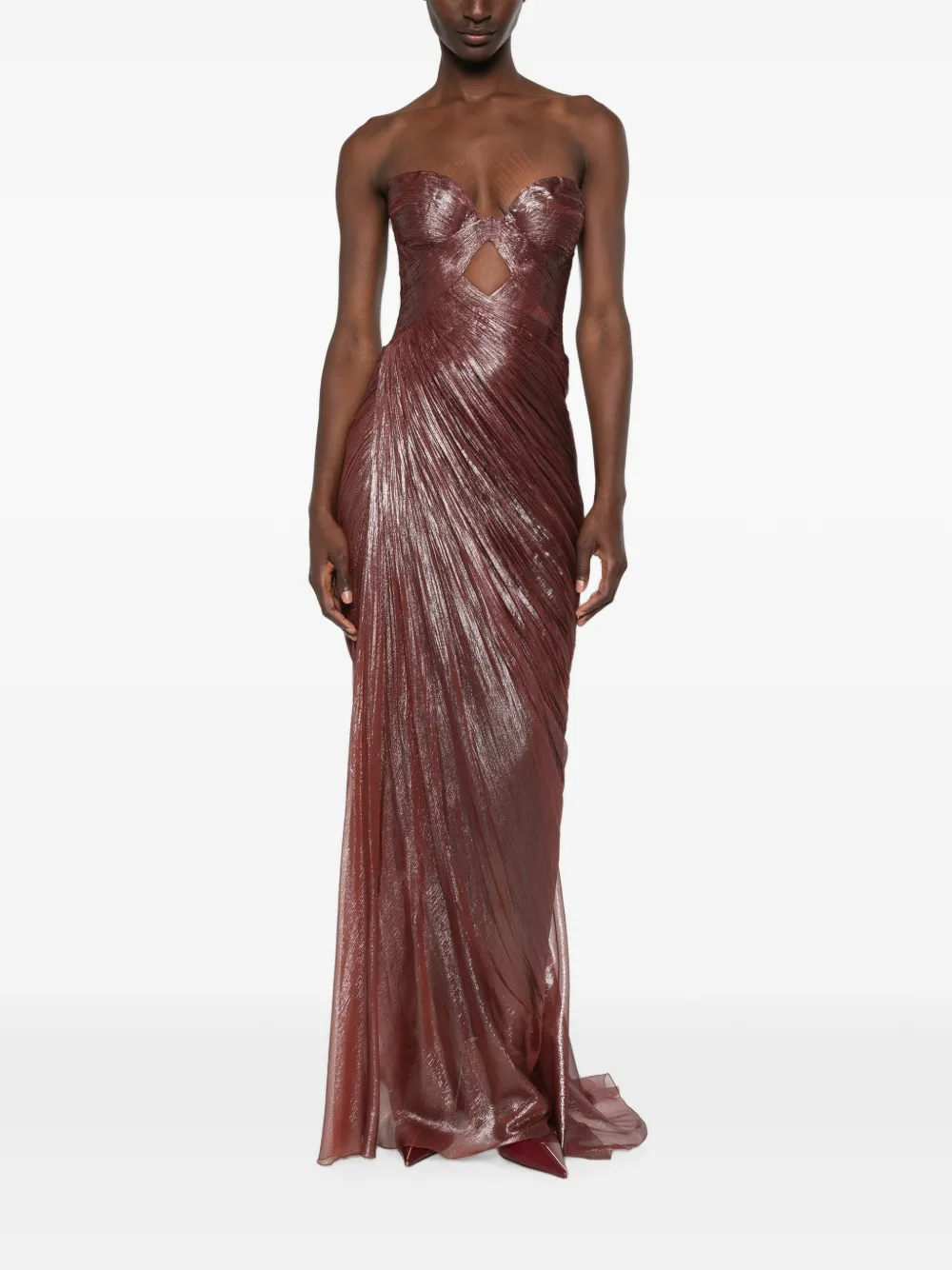 Maria Lucia Hohan Zephyra maxi-jurk met uitgesneden details Bruin