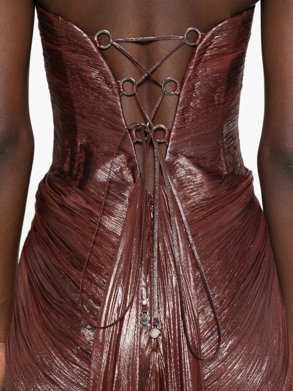 Maria Lucia Hohan Zephyra maxi-jurk met uitgesneden details Bruin