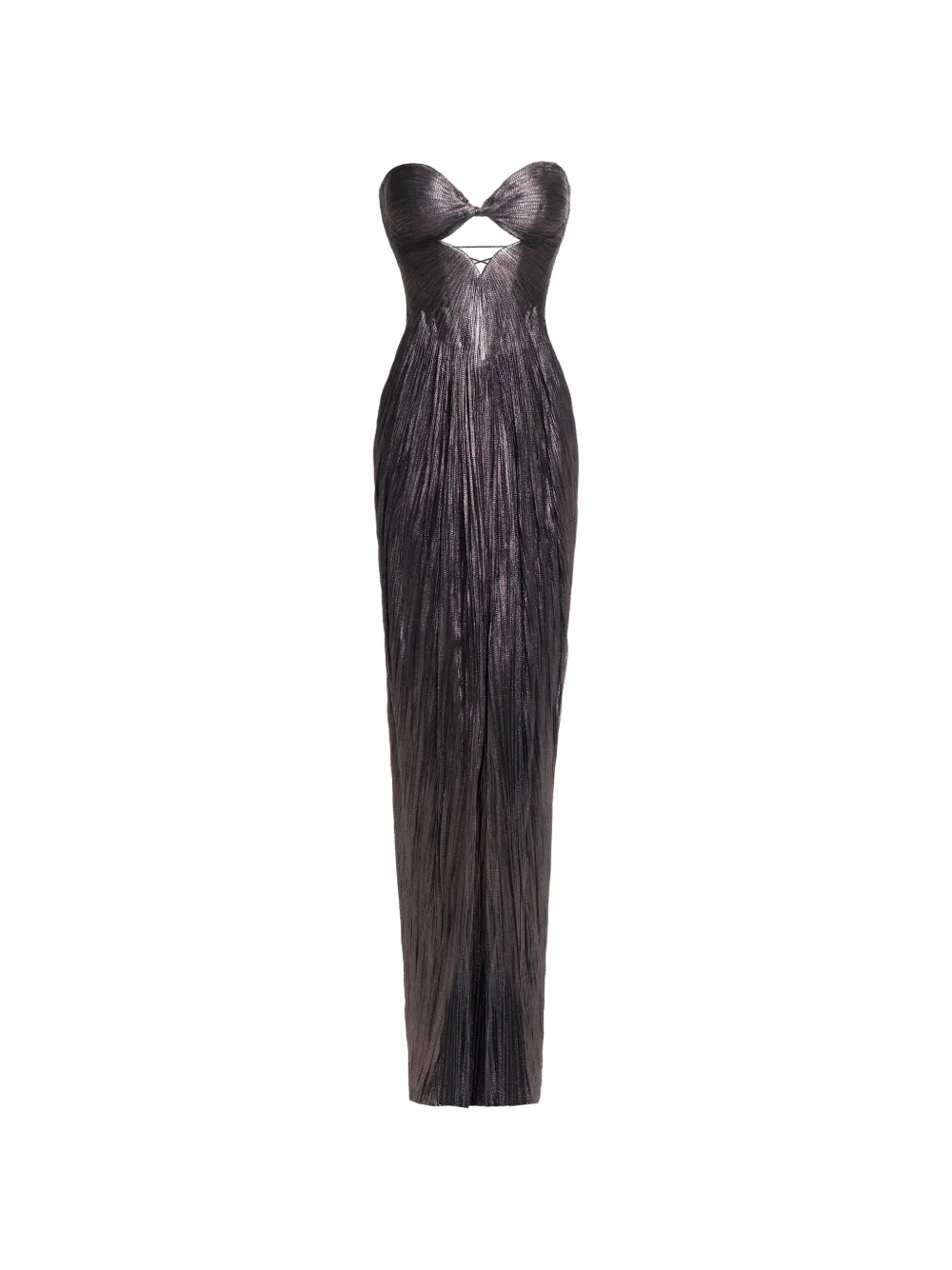 Maria Lucia Hohan Stephanie cut-out pleated maxi dress - Marrone