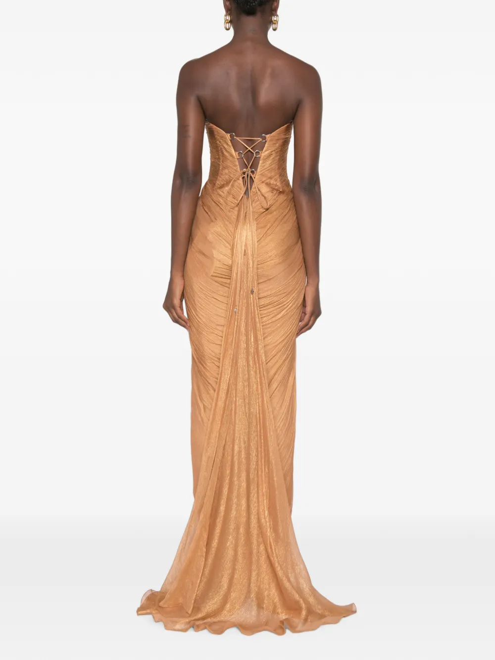Maria Lucia Hohan Salima geplooide maxi-dress Goud
