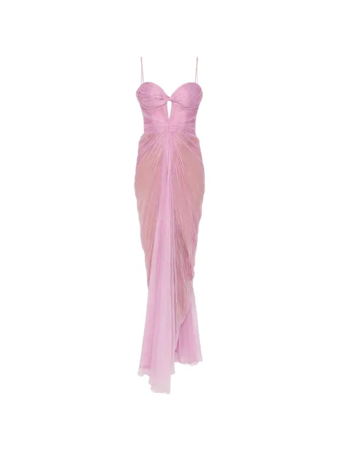 Maria Lucia Hohan Tomina ruched lace-up maxi dress