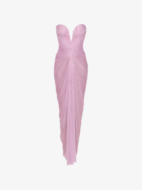 Maria Lucia Hohan robe longue façon corset Alessandra à design plissé
