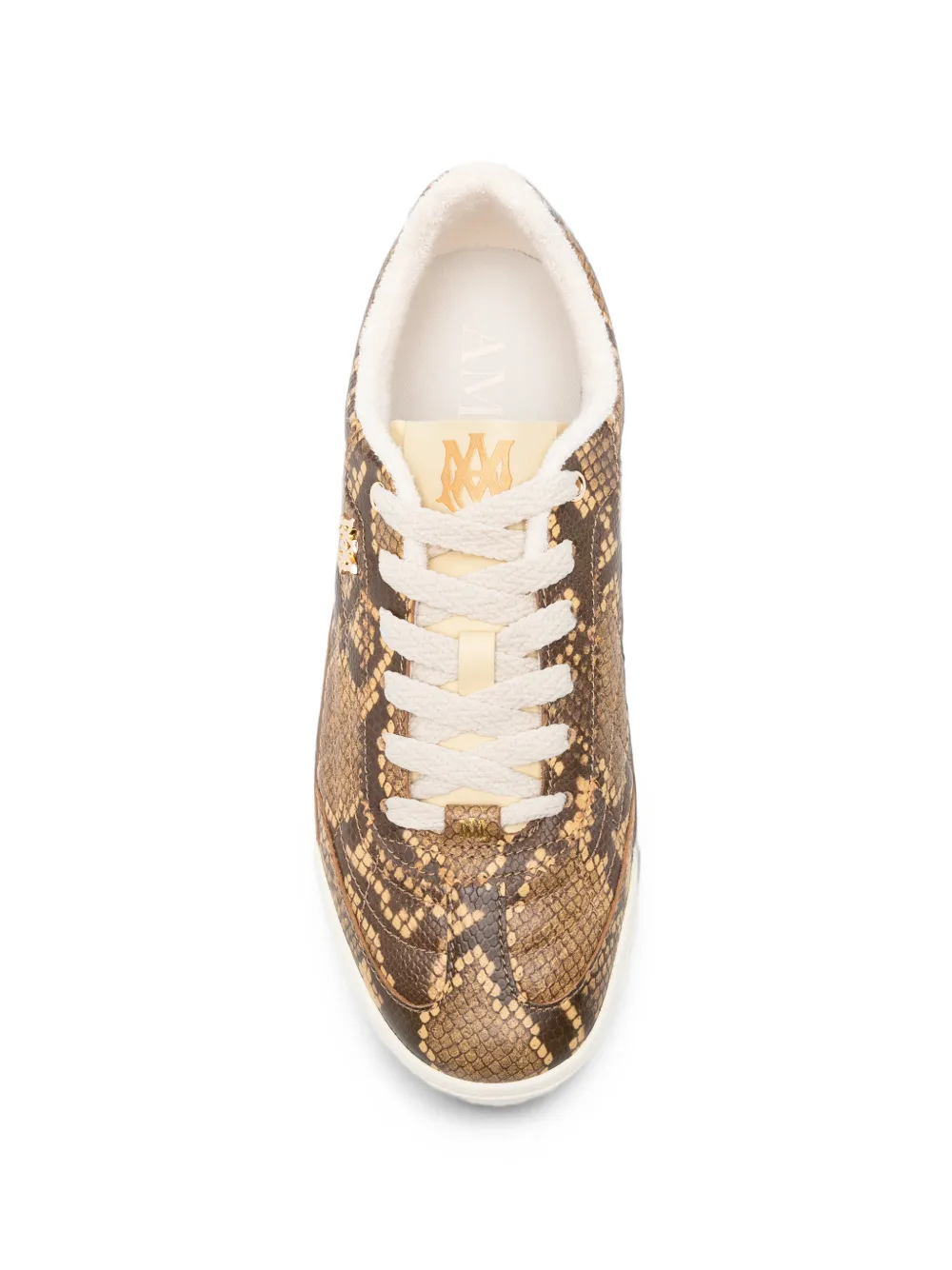 AMIRI Coastline sneakers met python-effect Bruin