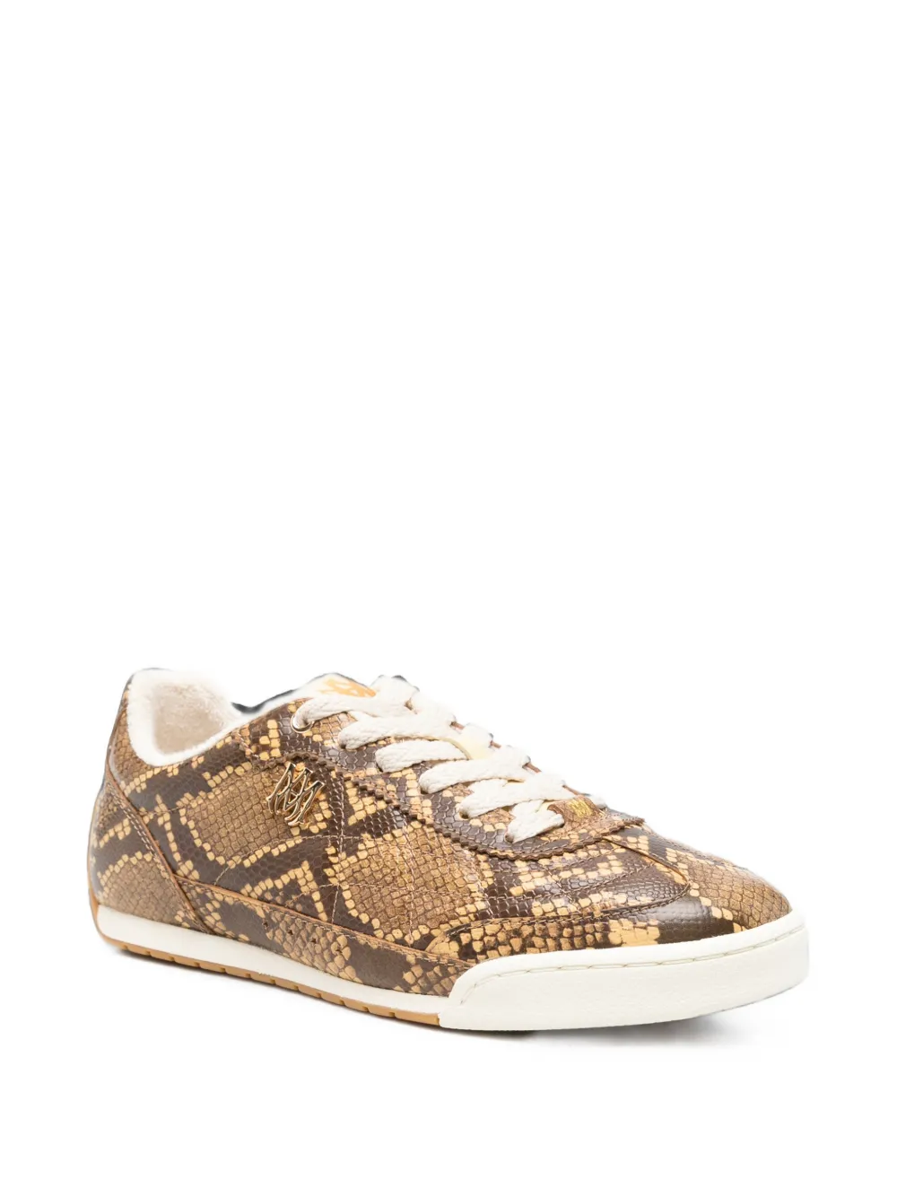 AMIRI Coastline sneakers met python-effect Bruin