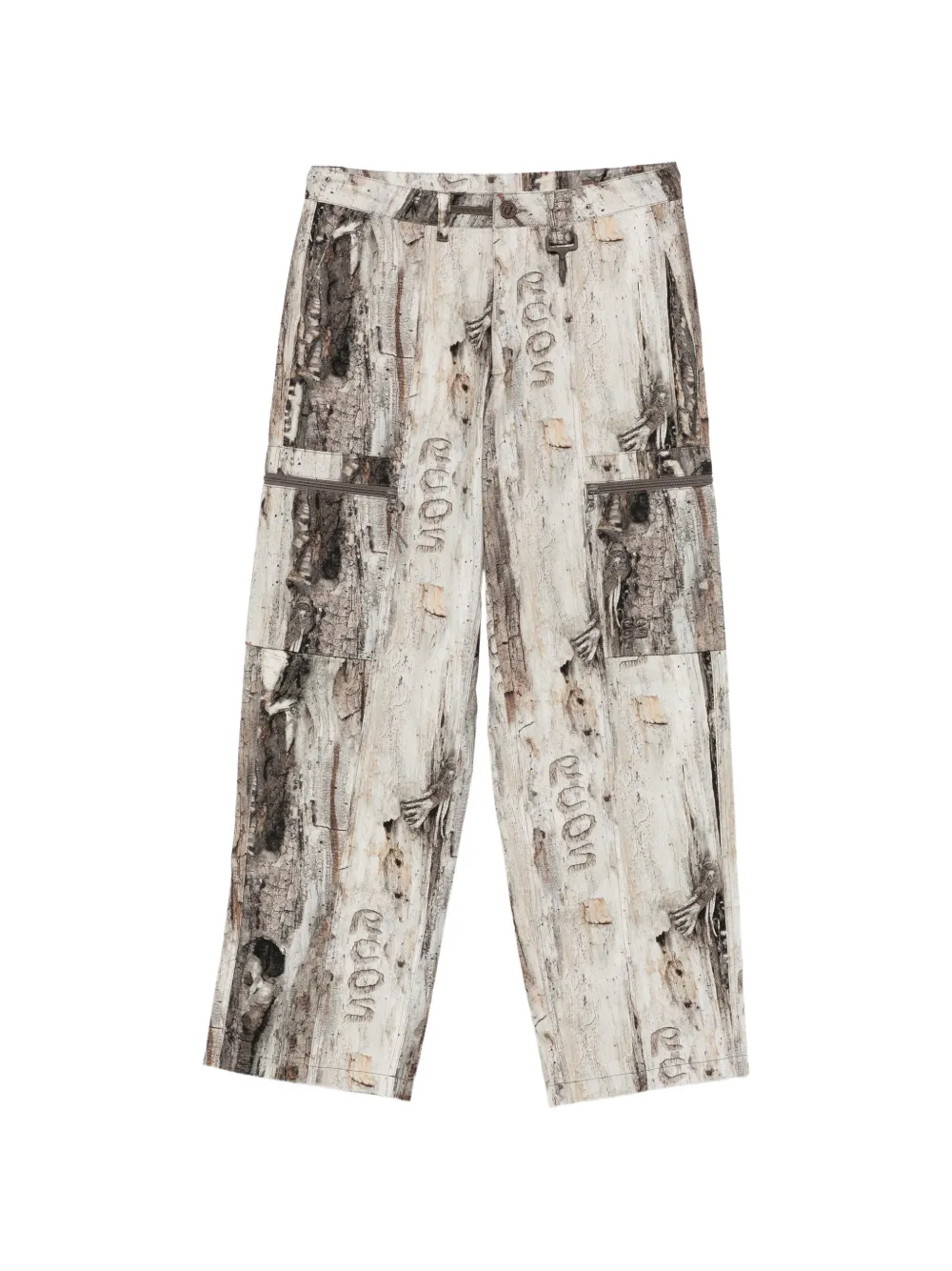 RC Outdoor Supply Lassen tree-bark-print cargo pants - Toni neutri