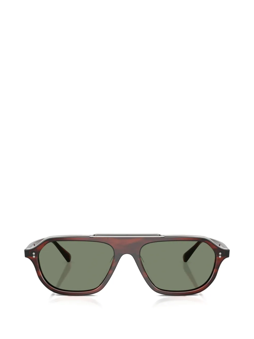 Oliver Peoples Estin tortoiseshell-effect pilot-frame sunglasses - Braun