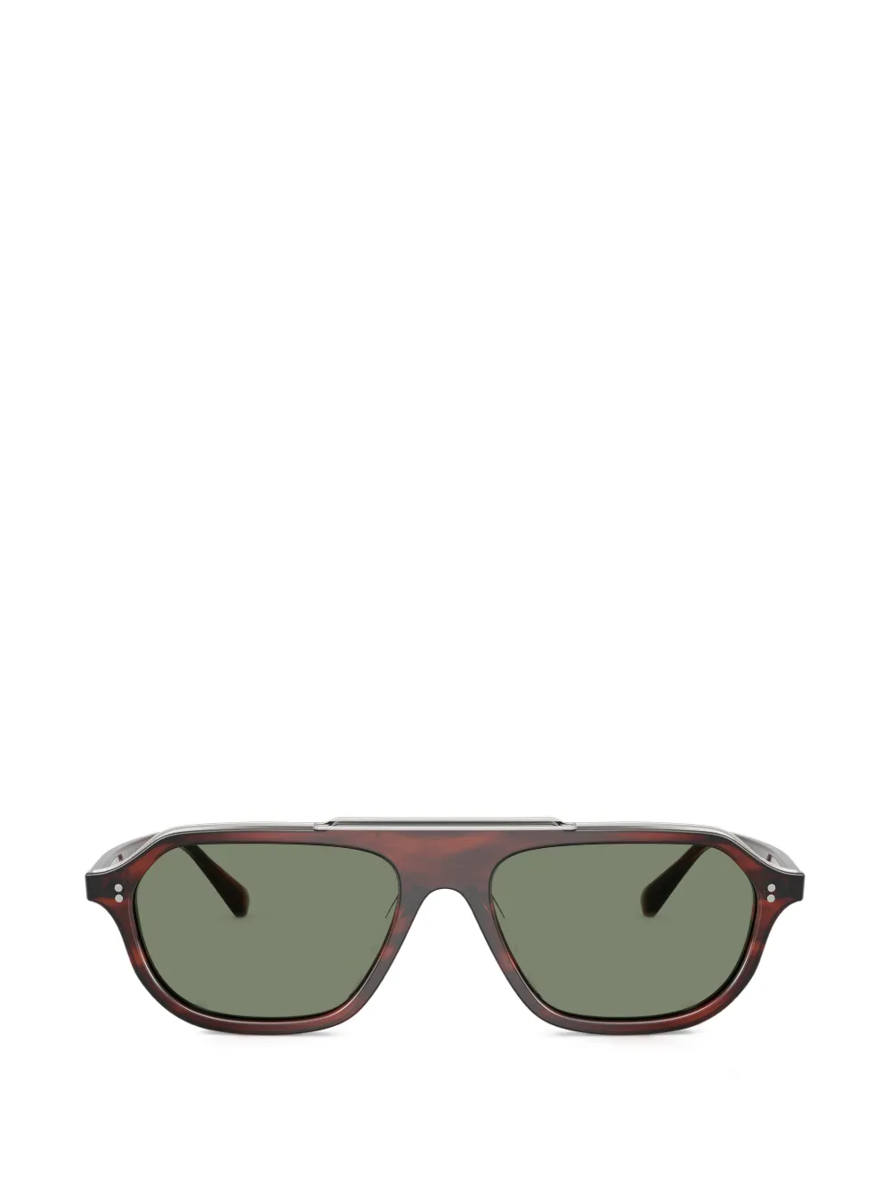 Oliver Peoples Estin tortoiseshell-effect pilot-frame sunglasses - Marrone