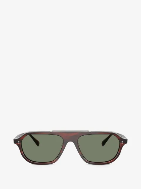 Oliver Peoples Estin tortoiseshell-effect pilot-frame sunglasses
