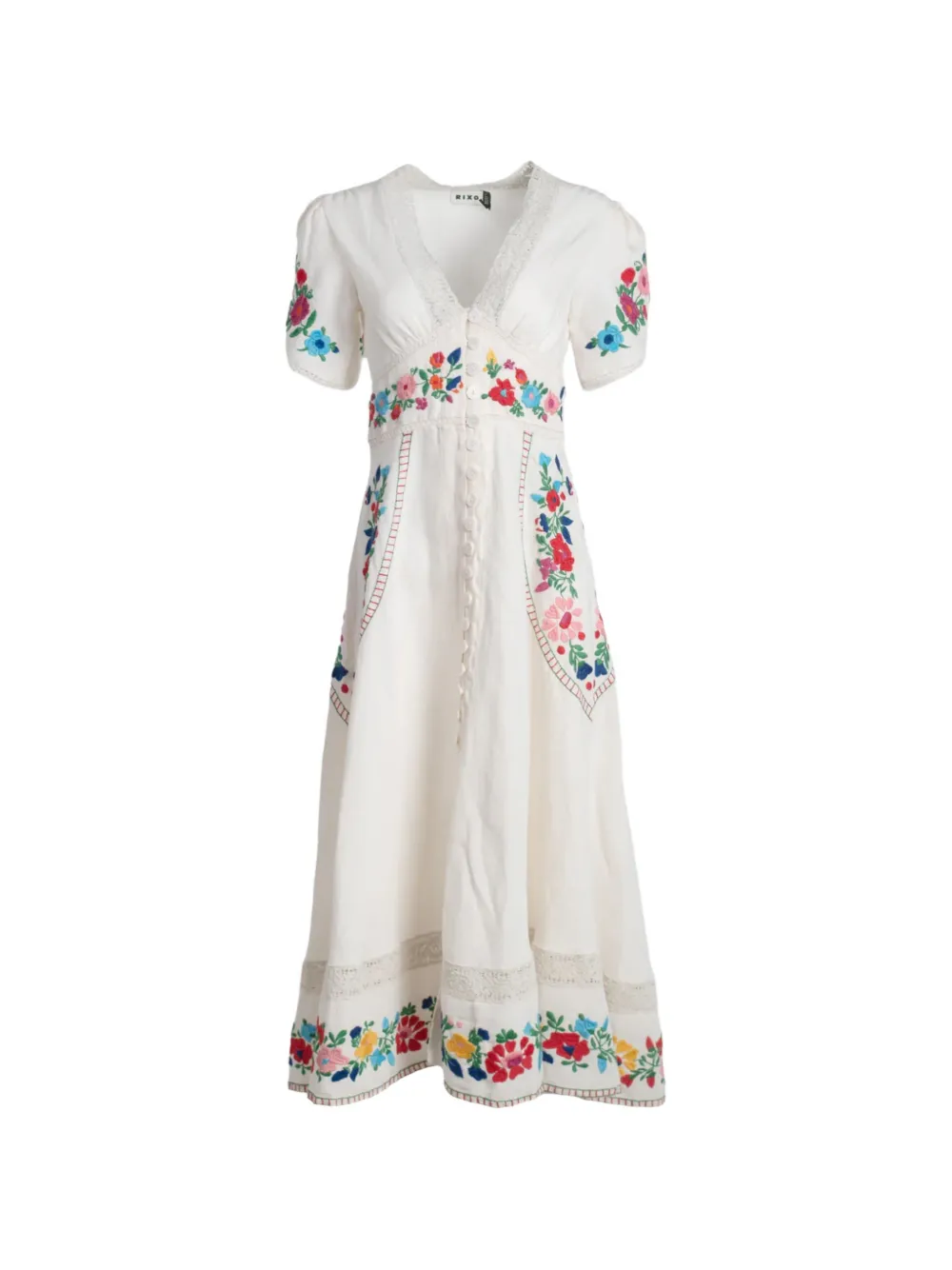 Rixo Novara midi dress - Bianco