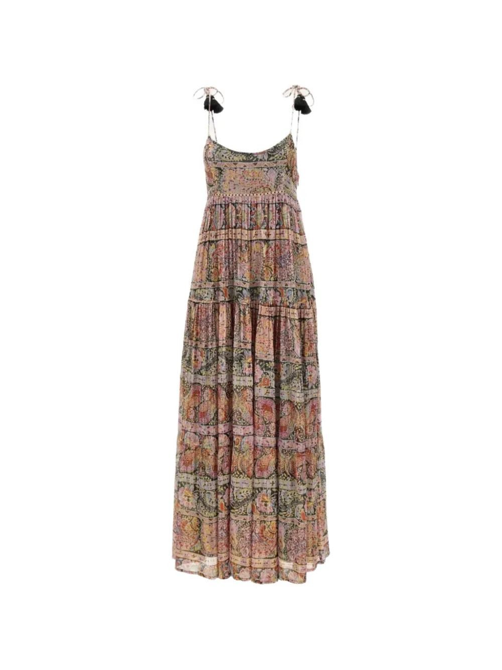 Rixo Kamilah paisley-print tiered dress - Toni neutri