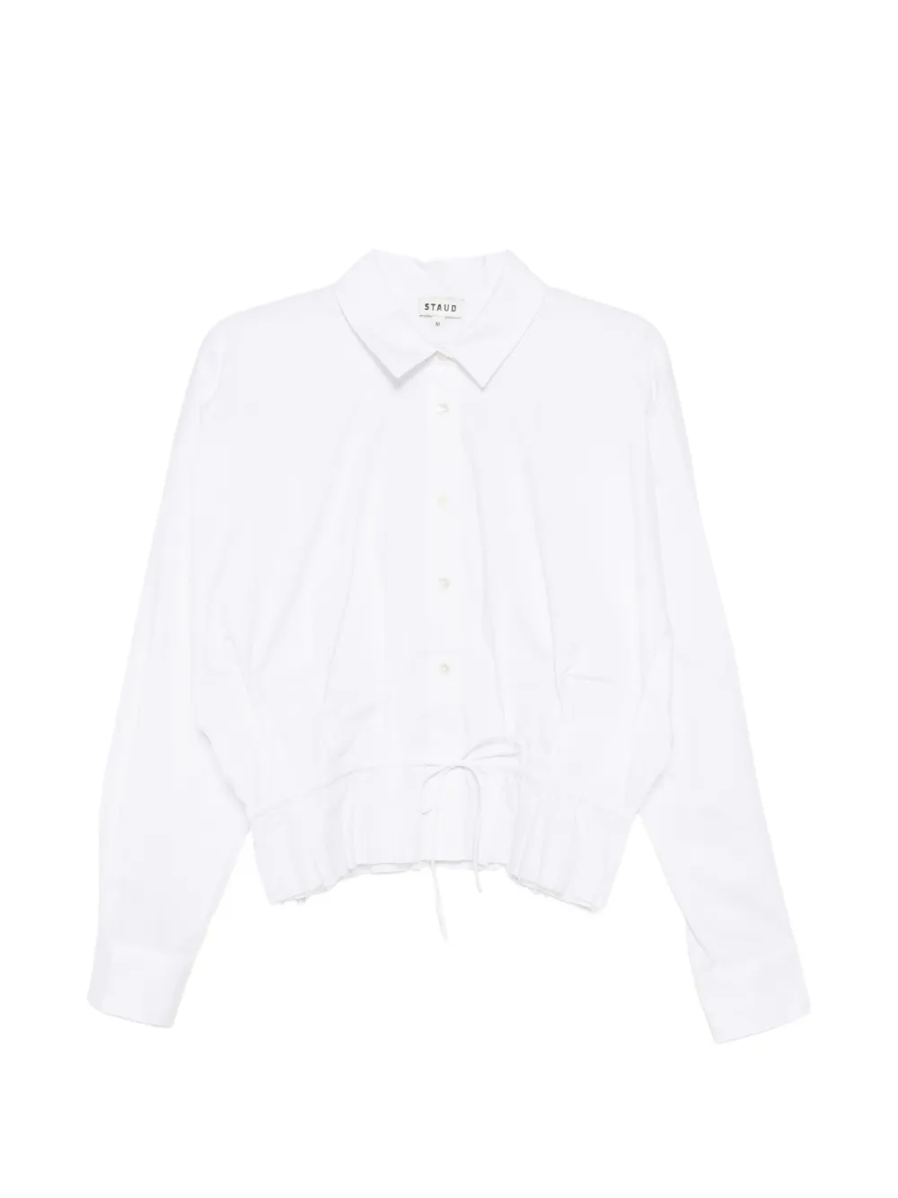 STAUD drawstring frayed shirt - Weiß