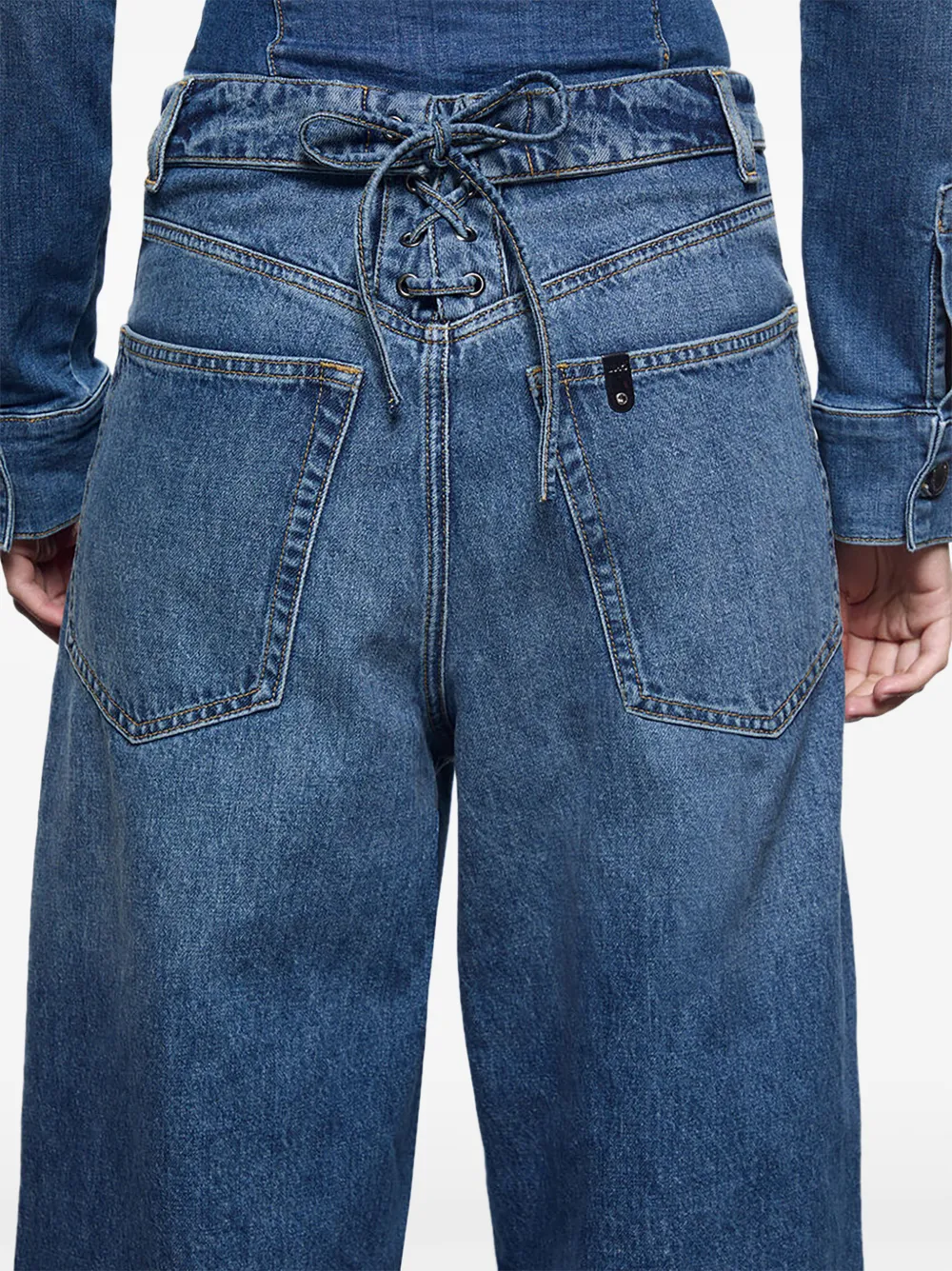 LIU JO Button Baggy jeans Blauw