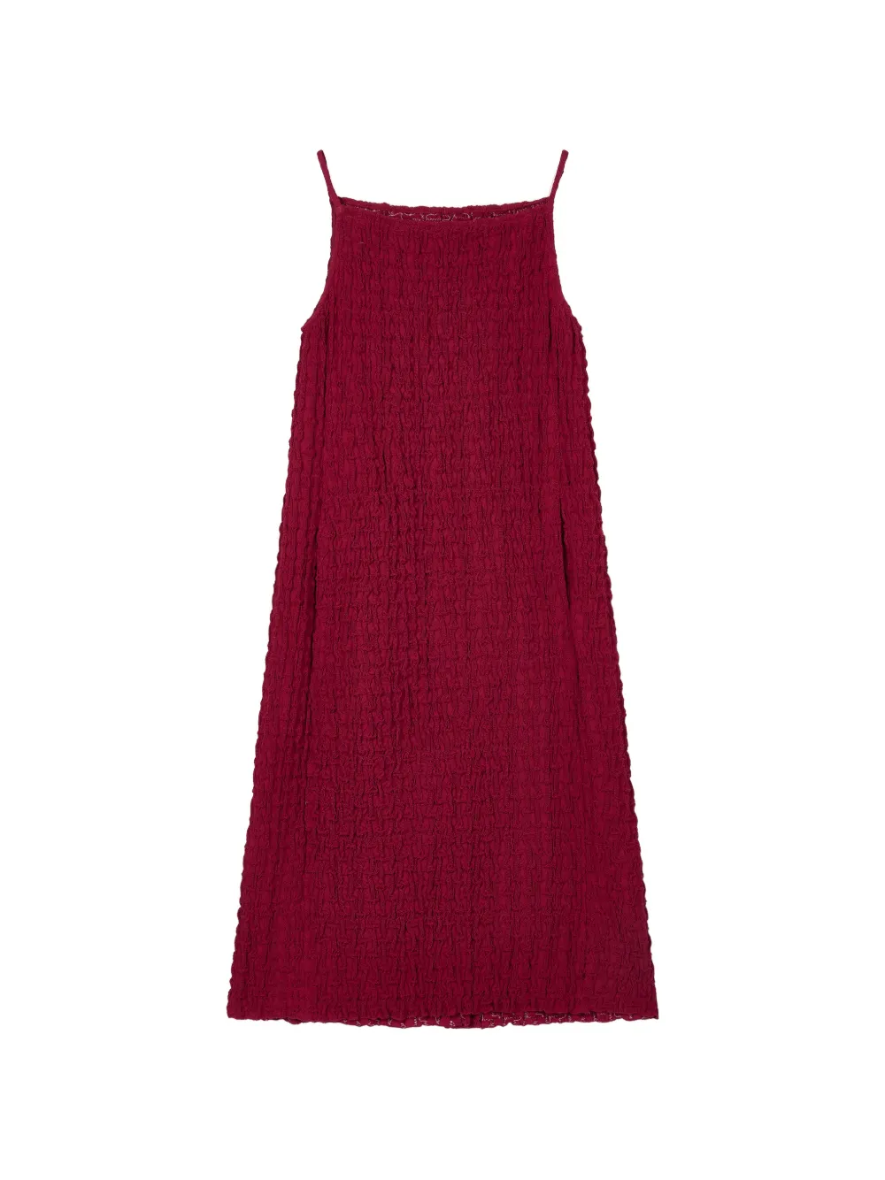 TOMBOY textured tie-waist midi dress - Rot